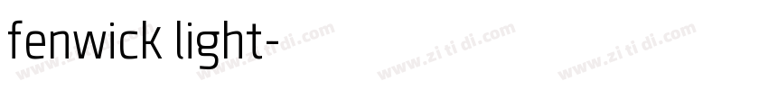 fenwick light字体转换